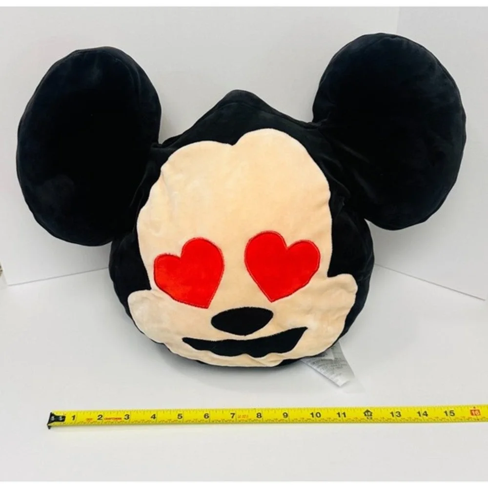 Disney Store Mickey Mouse Two Sided Heart Eyes & Smile 12